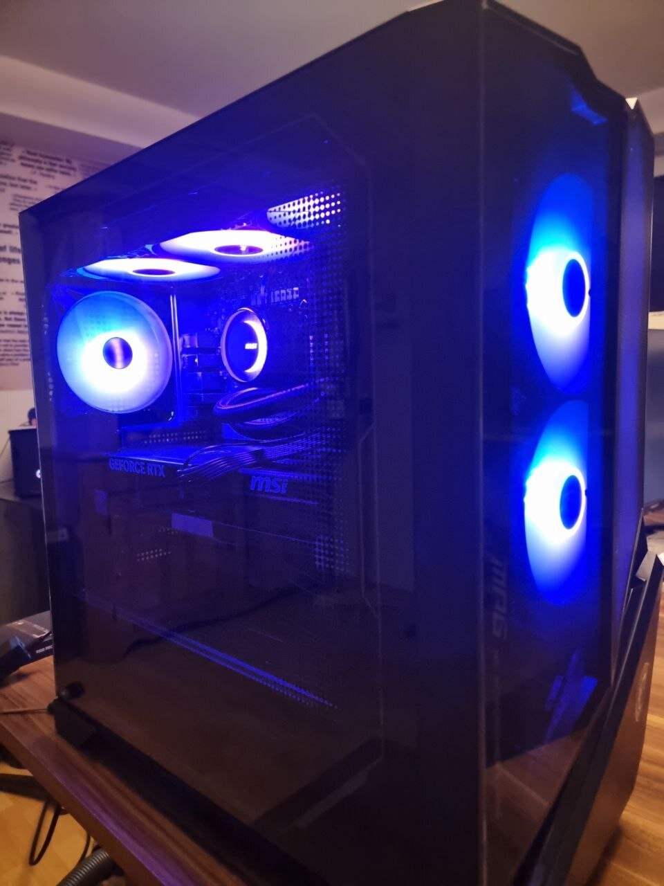 A gaming PC serving as a self-hosted AI server at home