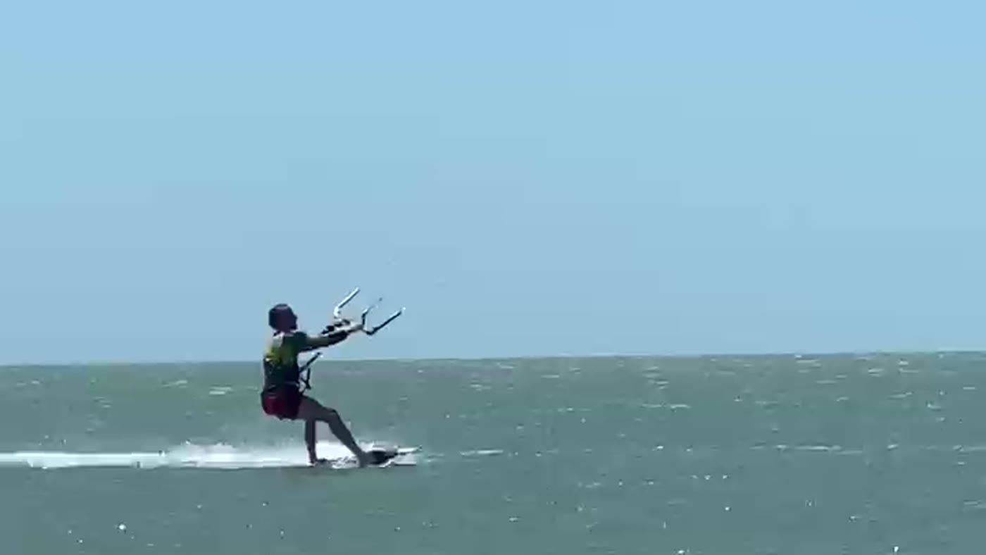 Loading up to pop off the water