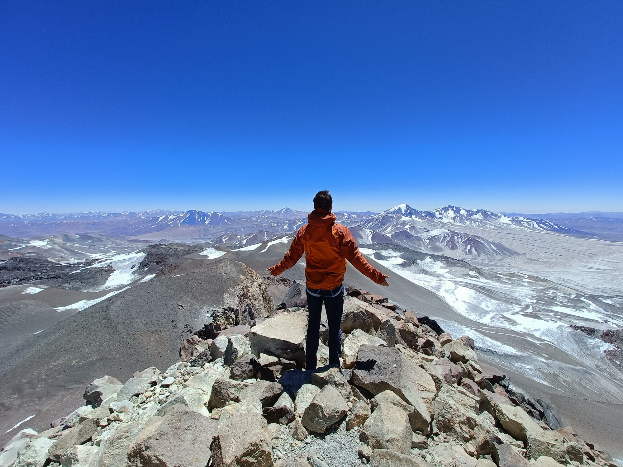 On the summit of Ojos del Salado, 6,893 m